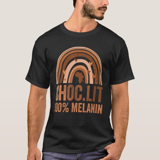 Choc Lit 100 Melanine Rainbow Melanated Mannen Vro T-shirt (Voorkant)