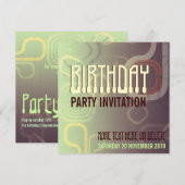 Choc Mint Retro ElectroPartij Vertrouwelijke uitno Kaart (Voorkant / Achterkant)