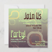 Choc Mint Retro ElectroPartij Vertrouwelijke uitno Kaart (Achterkant)