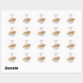 Choc vol liefde Cookie Dank je | Weddenschap Ronde Sticker (Vel)