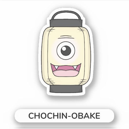 Chochin-obake papier lantaarn spook Yokai Sticker (Voorkant)