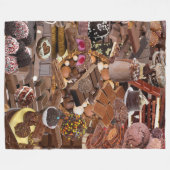 Chockablock chocolaatjes fleece deken (Voorkant (Horizontaal))