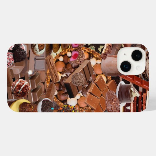 Chockablock chocolaatjes iPhone hoesje (Achterkant horizontaal)