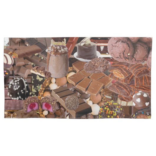 Chockablock chocolaatjes kussensloop (Voorkant-Links)