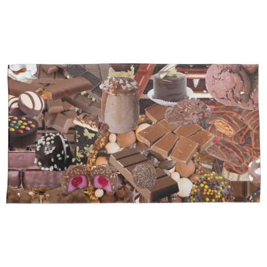 Chockablock chocolaatjes kussensloop (Voorkant-Rechts)