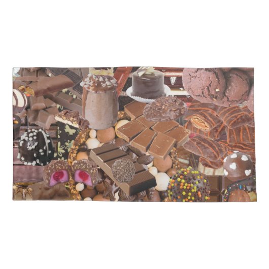 Chockablock chocolaatjes kussensloop (Achterkant-Links)