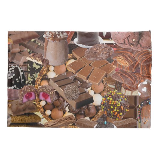 Chockablock chocolaatjes kussensloop (Achterkant)