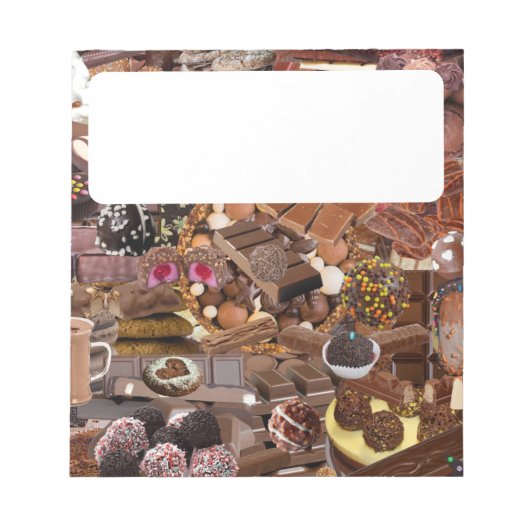 Chockablock chocolaatjes notitieblok (Voorkant)