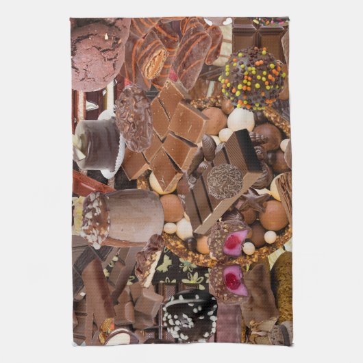 Chockablock chocolaatjes theedoek (Verticaal)