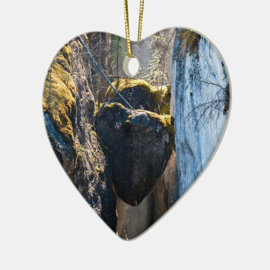 Chockstenen in Maligne Canyon - Alberta, Canada Keramisch Ornament (Links)