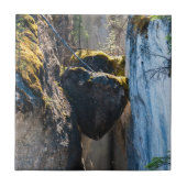 Chockstenen in Maligne Canyon - Alberta, Canada Tegeltje (Voorkant)