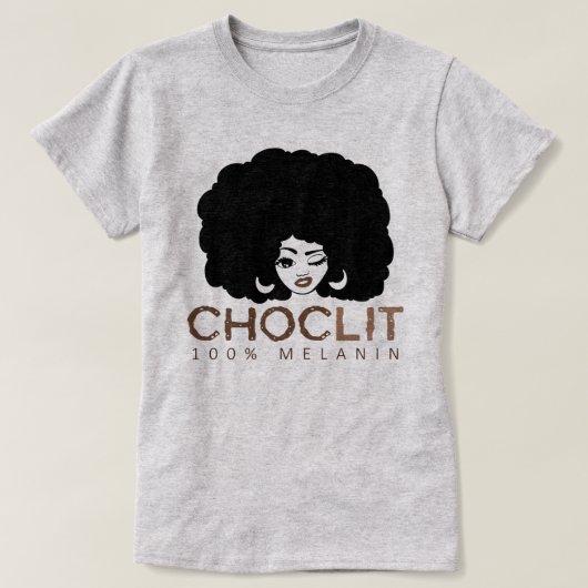 Choclit Black Woman Afro T-shirt (Design voorkant)