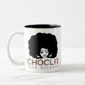 Choclit Black Woman Afro Tweekleurige Koffiemok (Links)