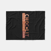 Choclit Bruin Suiker Babe Afro Koningin Afrikaans  Fleece Deken (Voorkant (Horizontaal))