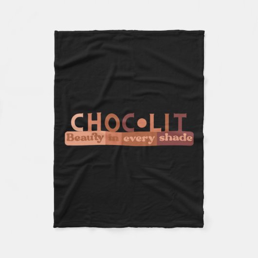 Choclit Bruin Suiker Babe Afro Koningin Afrikaans  Fleece Deken (Voorkant)