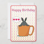 Choco bunny Happy Birthday-kaart Kaart (Voorkant)