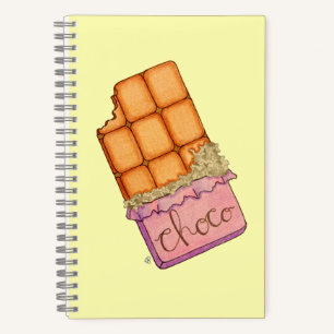 Choco, Cartoon Chocoladereep Notitieboekje Notitieboek