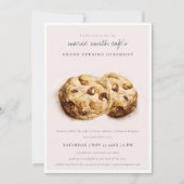Choco Chip Cookies Café Grand Opening Invite Bedankkaart (Voorkant)