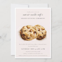 Choco Chip Cookies Café Grand Opening Invite Bedankkaart