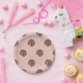 Choco-chip koekjes patroonpapier borden papieren bordje (Feest)