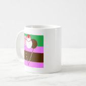 choco-crème-aardbeienicecream koffiemok (Voorkant links)