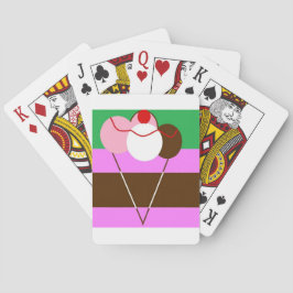 choco-crème-aardbeienicecream pokerkaarten