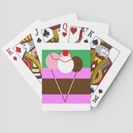 choco-crème-aardbeienicecream pokerkaarten (Achterkant)