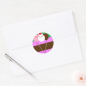 choco-crème-aardbeienicecream ronde sticker (Envelop)