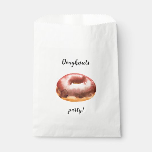 Choco donuts partij gunst zak. Aangepaste trendy Bedankzakje (Voorkant)
