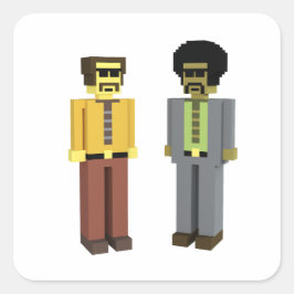 Choco en HT Bunz Vierkante Sticker