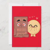 Choco en pannenkoeken koppels houden van Valentijn Kaart (Voorkant)