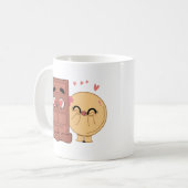 Choco en pannenkoeken koppels houden van Valentijn Koffiemok (Voorkant links)