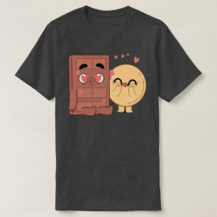 Choco en pannenkoeken koppels houden van Valentijn T-shirt