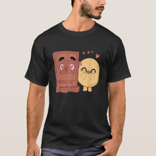 Choco en pannenkoeken koppels houden van Valentijn T-shirt