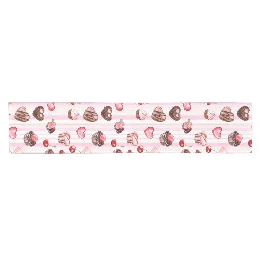 Choco Hart Grote Patroon Tafelloper (Horizontaal)