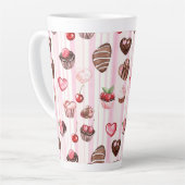 Choco Heart Large Pattern Latte Mok (Linkerhoek)