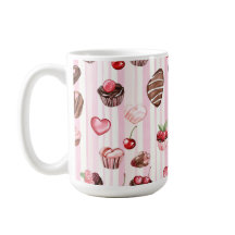 Choco Heart Large Pattern Mok
