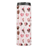 Choco Heart Large Pattern Thermal Tumbler Thermosbeker (Achterkant)