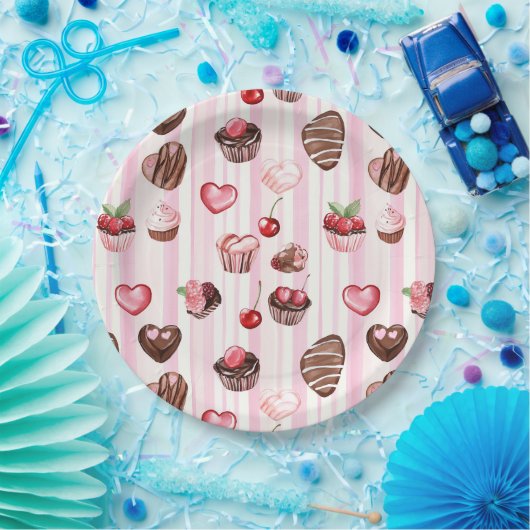 Choco Heart Paper-Bord Papieren Bordje (Feest)