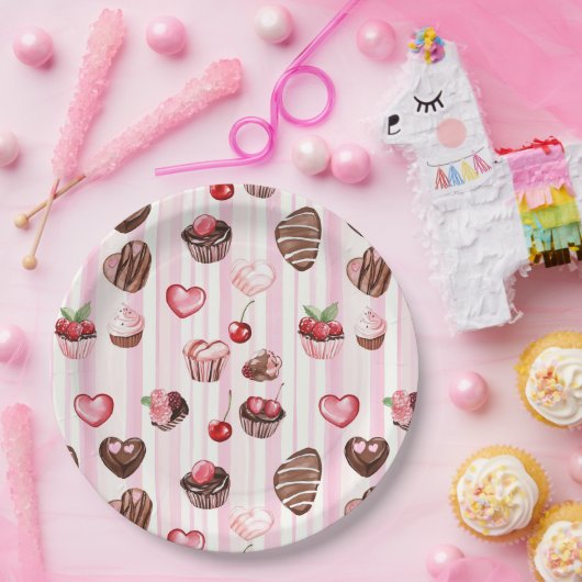 Choco Heart Paper-Bord Papieren Bordje (Feest)