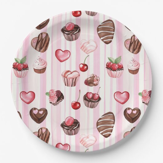 Choco Heart Paper-Bord Papieren Bordje (Voorkant)