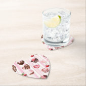 Choco Heart Paper-Onderzetter Kartonnen Onderzetters (Insitu)