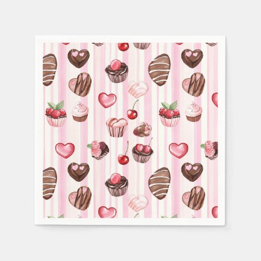 Choco Heart Paper servetten (Voorkant)