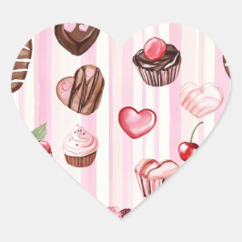 Choco Heart Valentijnsdag Stickers