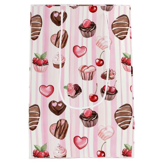 Choco Heart Valentijns's Gift Bag Medium Cadeauzakje (Achterkant)