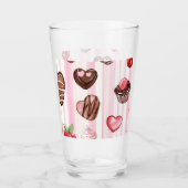 Choco Heart Valentijns's Glass Cup Glas (Voorkant)