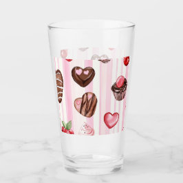 Choco Heart Valentijns's Glass Cup Glas