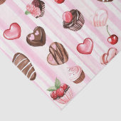 Choco Heart Valentijns's Tissue Wrapping Paper Tissuepapier (Detail)
