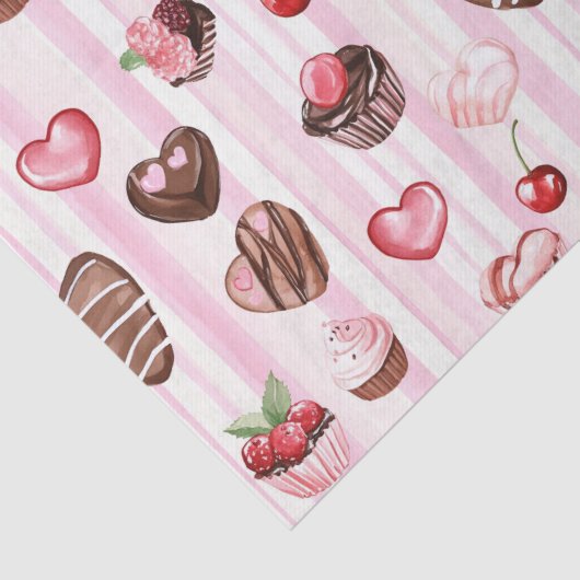 Choco Heart Valentijns's Tissue Wrapping Paper Tissuepapier (Detail)