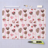 Choco Heart Valentijns's Tissue Wrapping Paper Tissuepapier (Craft)